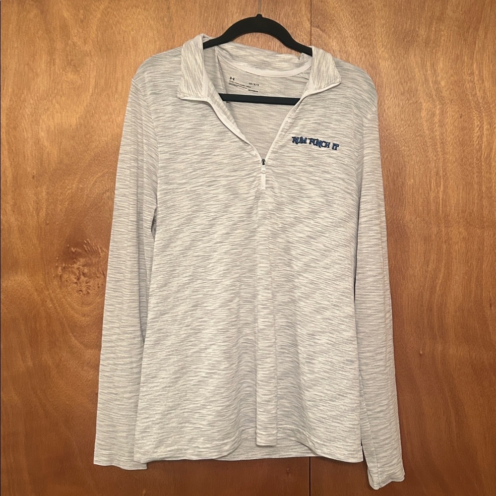 Gray Quarter-Zip Pullover